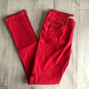 Shana Bright Red Stretch Jeans